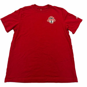 Adidas Toronto Football Club TFC Soccer Red T-Shirt Youth Large 100% Cotton